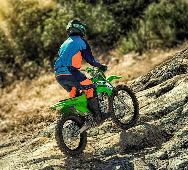 Image of 2026 KLX140R F in action