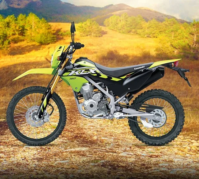 Image of 2026 KLX150 SE in action