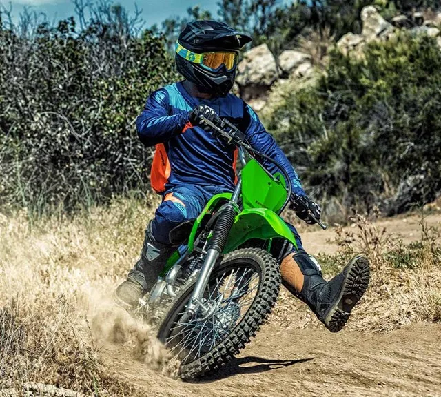 Image of 2027 KLX140R F in action